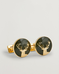  Cuff Links Hunter Dear Gold/Green
