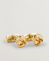  Cuff Links Black Tie Collection Knot Gold