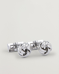  Cuff Links Black Tie Collection Knot Silver
