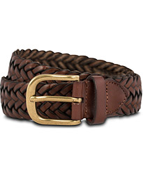  Braided Belt 3,5 cm Cognac