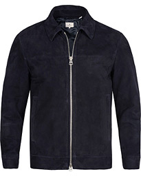  Suede Windcheater Jacket Marine