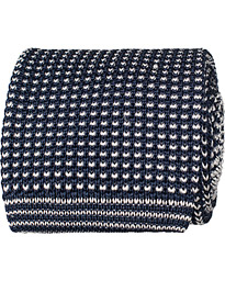  Structure Knitted 6 cm Tie Classic Blue