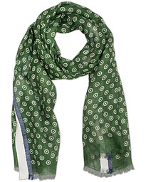  Linen Dot Scarf Forest Green