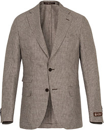  Keith Minicheck Linen Blazer Brown