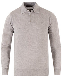  Long Sleeve Polo Shirt Grey