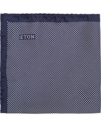  Silk Dot Pocket Square Navy