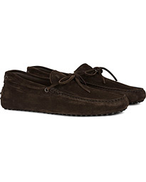  Laccetto Gommino Carshoe Dark Brown Suede