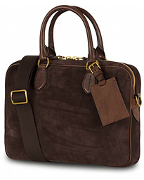  Crossbody Briefcase Espresso Suede