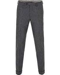  Fred Flannel Turn Up Super 120 Trousers Dark Grey