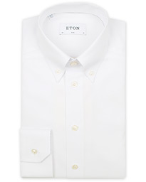  Slim Fit Oxford High Collar Button Down White