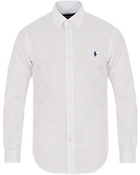  Slim Fit Garment Dyed Twill Shirt White