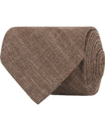  Herringbone 8 cm Tie Brown