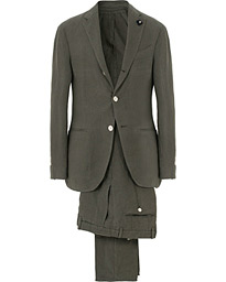  Hemp Garment Washed Suit Green