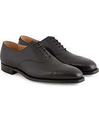  Hallam Oxford City Sole Pebble Grained Black Calf