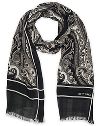  Calcutta  Wool/Cashmere Scarf Black/White