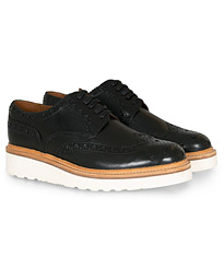  Archie Brogue Derby Wedge Sole Black Calf