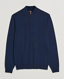  Merino Wool Half Zip Navy