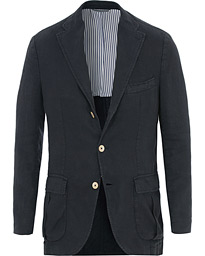  Linen Patch Pocket Blazer Navy