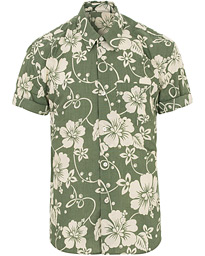  Initial Hibiscus Flower Short Sleeve Shirt Green