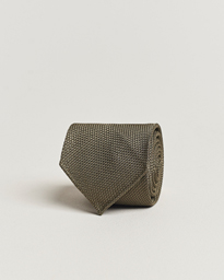  Silk Grenadine Handrolled 8 cm Tie Khaki