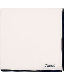  Silk Twill  Pocket Square White