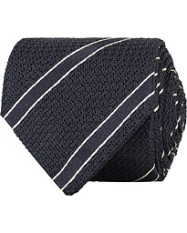  Exclusive Canali Stripe 8cm Tie Navy