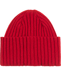  Lambswool Ribbed Hat Red