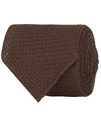  Silk Grenadine 8 cm Tie Brown