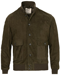  Valstarino Suede Jacket Dark Green