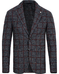  Jack Slim Fit Checked Boucle Blazer Indigo