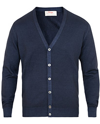  Vintage Merino Fashion Fit Cardigan Navy