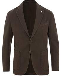  Jack Regular Fit Structured Linen Blazer Dark Brown