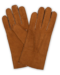 Lambskin Suede Handsewn Glove Congac