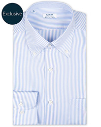  Slim Fit Oxford Button Down Shirt Blue Striped