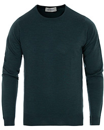  Lundy Merino Crew Neck Pullover Racing Green