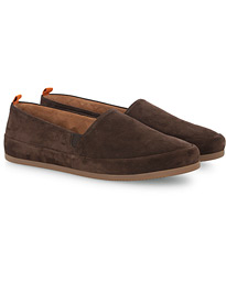  Sherling Lined Slipper Dark Brown Suede