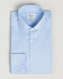  Fitted Body Houndstooth Shirt Blue