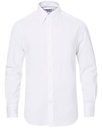  Twill Cotton Button Down Shirt White