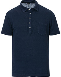  Filicudi Linen Short Sleeve Polo Navy