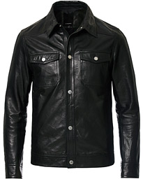  Matt Leather Jacket Black