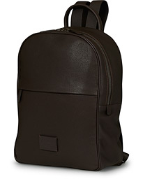  Full Grain Leather Backpack Dark Brown
