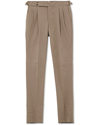  Gentleman Fit Double Pleat Trousers Light Brown