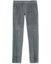  Slim Fit Cotton-Corduroy Trousers Grey