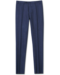  Slim Fit Flannel Trousers Dark Blue