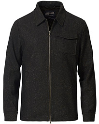  Dulwich Donegal Full Zip Overshirt Dark Brown