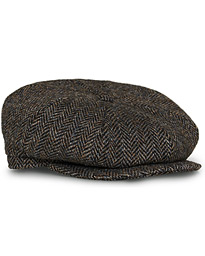  Tremelo Herringbone Tweed Cap Dark Brown