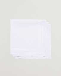  3-Pack Cotton Pocket Square White