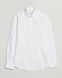  Slim Fit Twill Button Down Shirt White