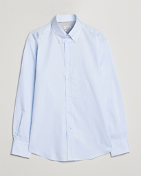  Slim Fit Twill Button Down Shirt Light Blue