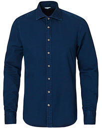  Slimline Garment Dyed Shirt Dark Blue